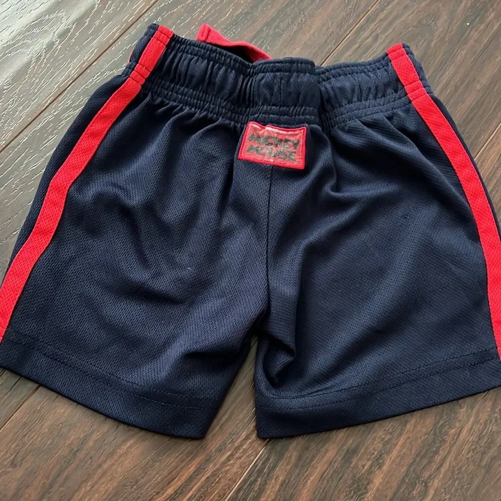 Boys Disney Parks Disney world navy blue Mickey Mouse athletic shorts‎ size xxs